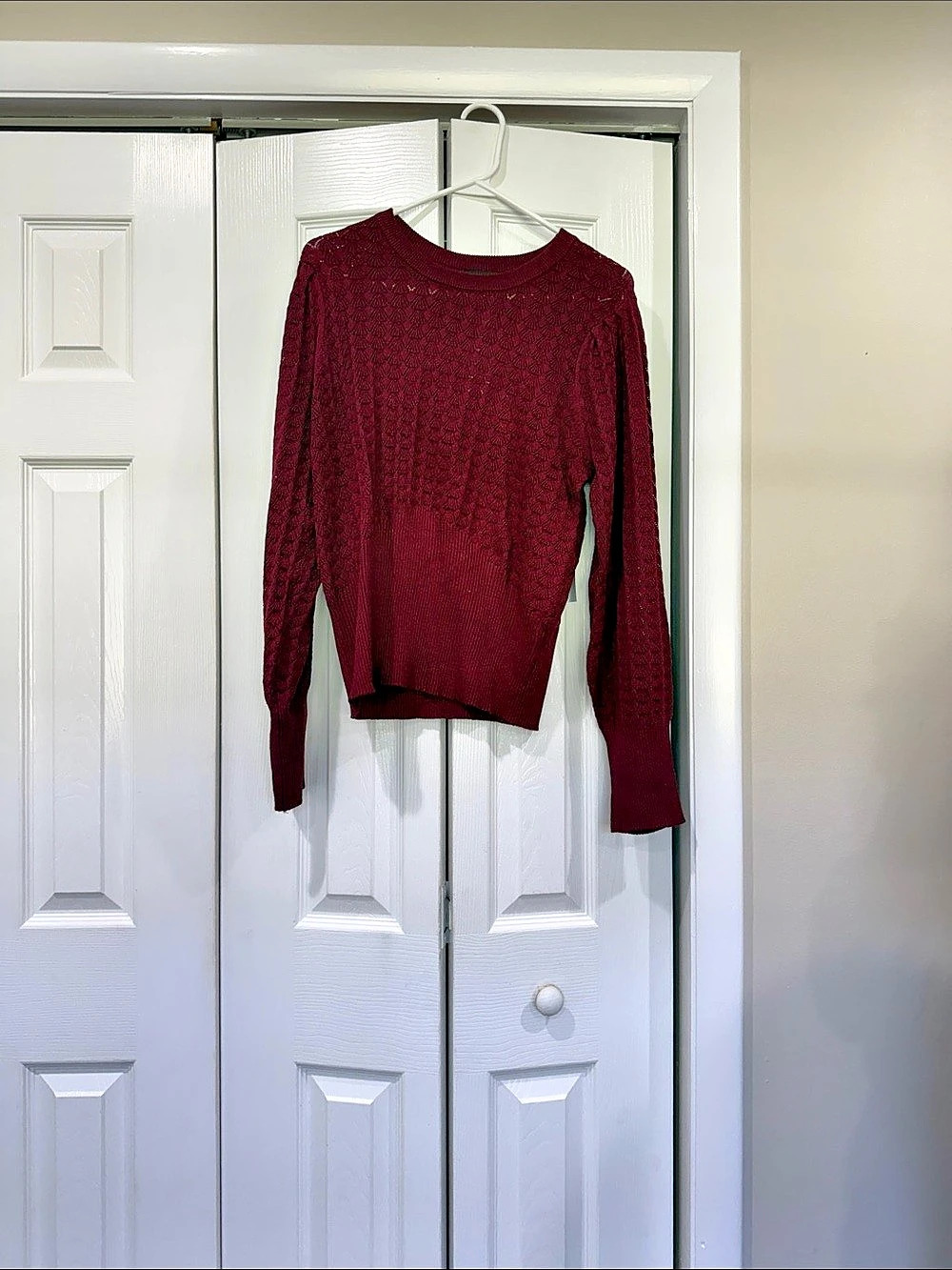 Burgundy Crew Neck Sweater